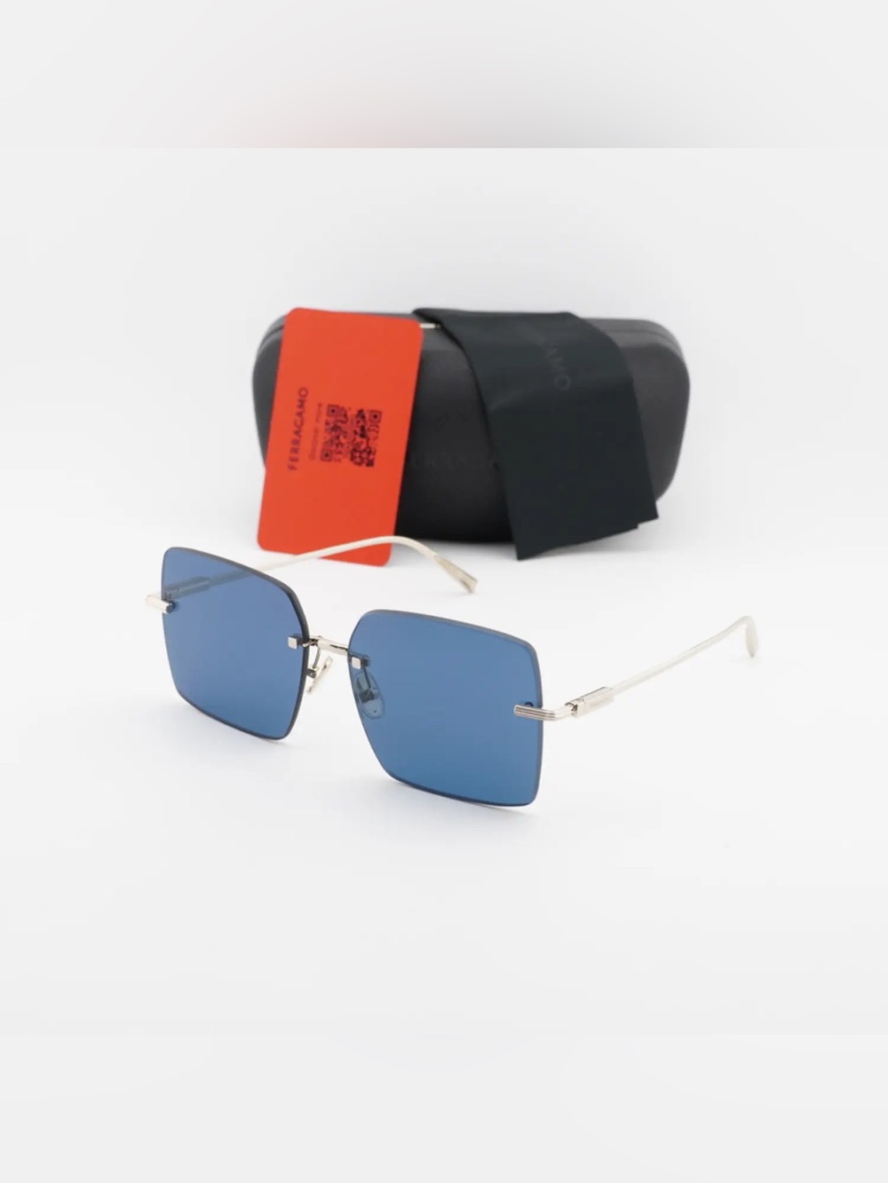 New Salvatore Ferragamo Sunglasses SF311S 743 Gold / Blue NWT - Picture 3 of 4